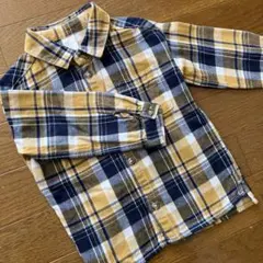 H&M チェック柄長袖シャツ サイズ86
