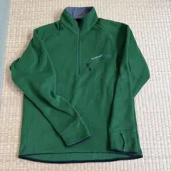 mont-bell フリース ジップアップ 緑　クリマプラス
