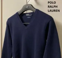 ポロラルフローレン 00s Vネック エルボーパッチ セーター メンズ S