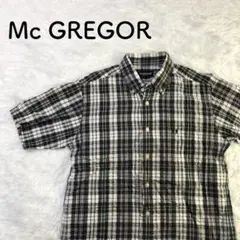 Mc GREGOR 半袖シャツ チェック柄 ブラック系 Lサイズのサムネイル