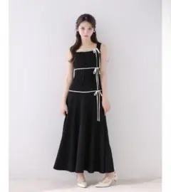 M me eme Muse flare tulle long onepiece - メルカリ