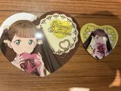 スーパースター　桜小路きなこ　ハート型カード缶バッジ　バレンタイン　渋谷モディ