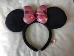 ディズニー ミニー カチューシャ スパンコール ピンク系