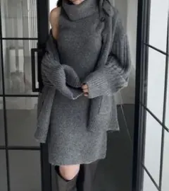 snidel スナイデル⭐️ステンカラーニットジャケットカーディガン