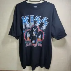 【美品】KISS キッス Tシャツ バンドT プリント ブラック XLサイズ