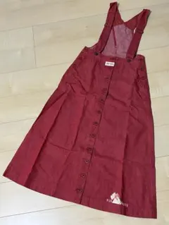 K*♡様 PINK HOUSE ピンクハウス デニムジャンパースカート 赤 K*♡様 PINK HOUSE ピンクハウス デニムジャンパースカート 赤 - メルカリ