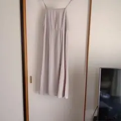 グレー キャミソール ロングワンピース