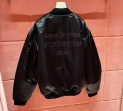 acne studios アクネ　ブルゾン　ジャケット　ma-1 ブラック　44 acne studios アクネ ブルゾン ジャケット ma-1 ブラック 44 - メルカリ