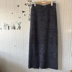 DOUDOU ドゥドゥ ラメニットスカート