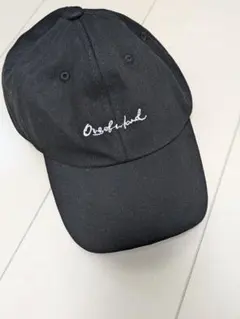 黒色キャップ 刺繍ロゴ H.G