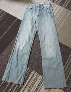 ZARA ハイライズ ワイドレッグ デニムパンツ EUR32のサムネイル