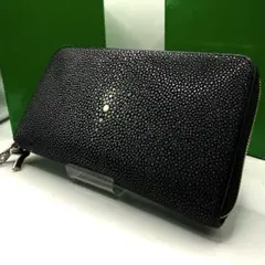 muta 長財布 ガルーシャ スティングレイ ラウンドファスナー エイ革 黒系のサムネイル