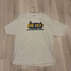 【デッドストック】00s ALSTYLE ラジオ局 企業Tシャツ 灰 XL