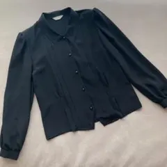 美品❣️日本製　長袖　ブラウス　シャツ　昭和レトロ ヴィンテージ　デザイン　お洒落