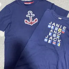 Janie and Jack 半袖Tシャツ 2枚セット マリン柄　サイズ7のサムネイル