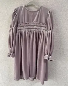 milkbalm 韓国子供服 ベロア ワンピース