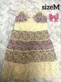 お値下げしました美品姫 y2K 森ガール花柄レースワンピース sizeM♡