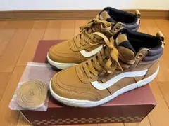 ブラウン ハイカットスニーカー 替え紐付き