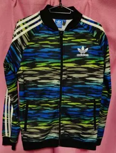 adidas ジップアップジャケット 青・緑・黒 サイズ０
