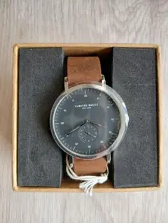 【新品・未使用品】CURATED BASICS ブラックアナログ腕時計