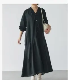 【新品タグ付】un dix cors 黒 シャツワンピース Mサイズ