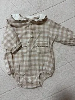Tete a Tete チェック柄ロンパース 70