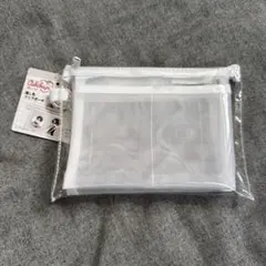 キャンドゥ　推し色クリアポーチ　白　ホワイト