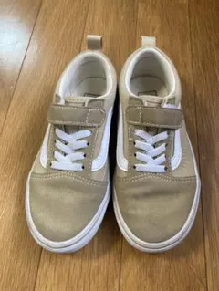Vans ベージュ スニーカー ベルクロ　18cm