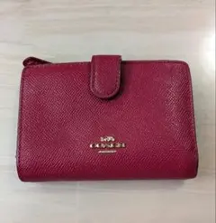 COACH 二つ折り財布 コーラルピンク - メルカリ