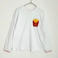◆グラニフ　マクドナルド　長袖　Tシャツ　クルーネック　綿100　ホワイト　Sのサムネイル