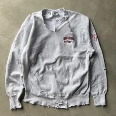 90s USA製 Lee ダメージリバースウィーブ ボロ スウェット 両面