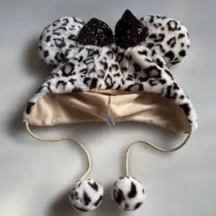 ディズニー ファンキャップ ヒョウ柄 ブラウン ミニー 1回着用