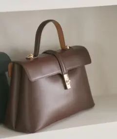 VIS ひねり金具 ワンハンドルバッグ ショルダー 2way ブラウン きれいめ