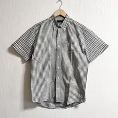90s UNIQLO オールドユニクロ　半袖 チェックシャツ ボタンダウン Mのサムネイル