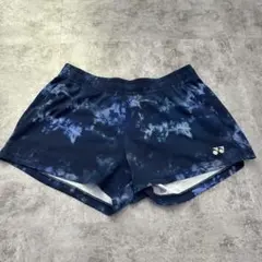 YONEX L ネイビー タイダイ ショートパンツ