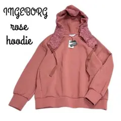 INGEBORG インゲボルグ 薔薇 フリル パーカー フーディ ゆったり