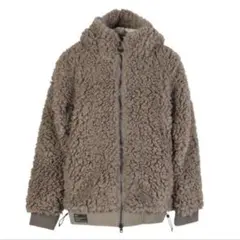 オークリー　フリース ボアジャケット M フード付き モカチャ