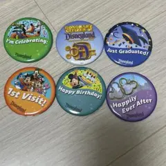 ディズニー お祝い缶バッジ 6個セット