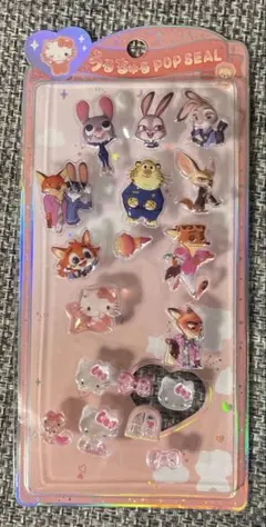 ボンボンドロップシール　キティ　ズートピア　お裾分け