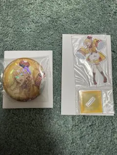 学園アイドルマスター　1番くじ　藤田ことね　H賞アクリルスタンド　F賞缶バッジ
