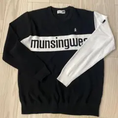 Munsingwear ニットセーター 黒 白