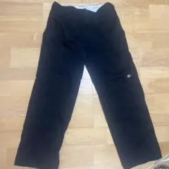 Dickies ルーズフィット ブラック ワークパンツ