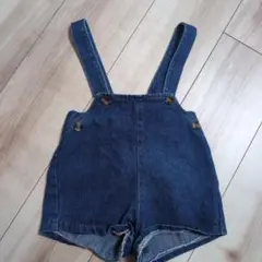 デニムブルー オーバーオール 短パン