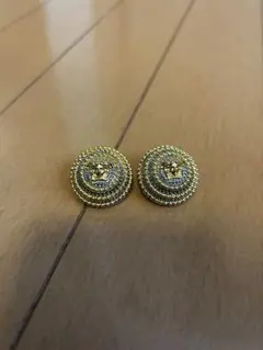 未使用級✨　VERSACE　ピアス　メデューサ　ラインストーン　ロゴ　615 未使用級✨ VERSACE ピアス メデューサ ラインストーン ロゴ 615