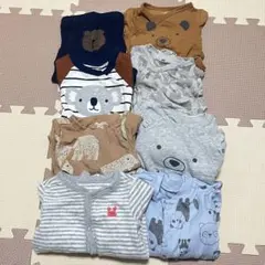 くまちゃんロンパースとカバーオール ロンパース90cm まとめ売り 8点