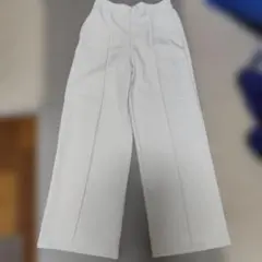 センタープレス ワイドパンツ ホワイト L
