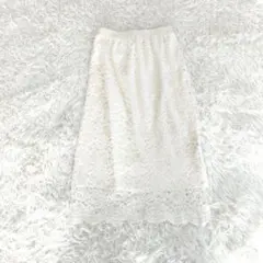 【マイストラーダ】 ニット レース タイトスカート 透け感有 リバーシブル