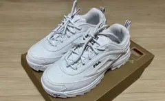 FILA ディストータープレミアム 厚底スニーカー　白
