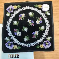 FEILER フラワー柄ハンカチ