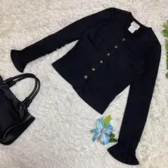 美品　アニエスベー　LOLITA 薄手カーディガン　ロゴボタン　Sサイズ相当